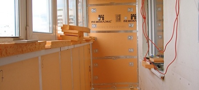 Утепление балкона с помощью пенополистирола (пеноплекса)