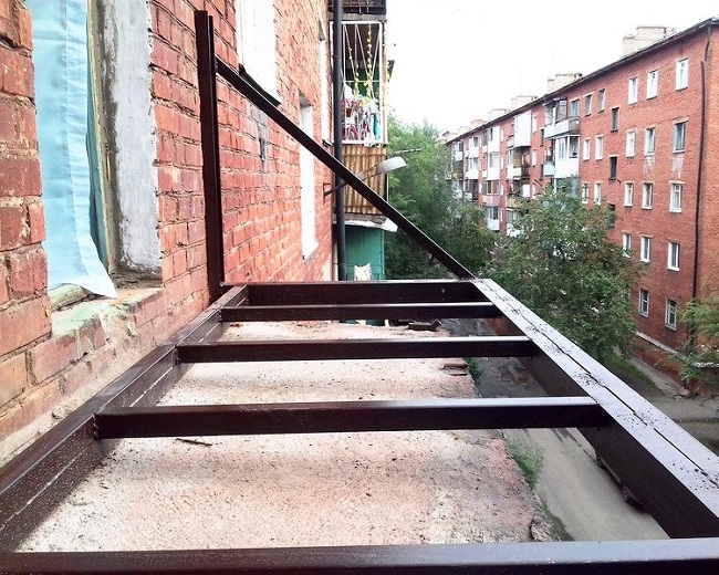 усиление плиты балкона